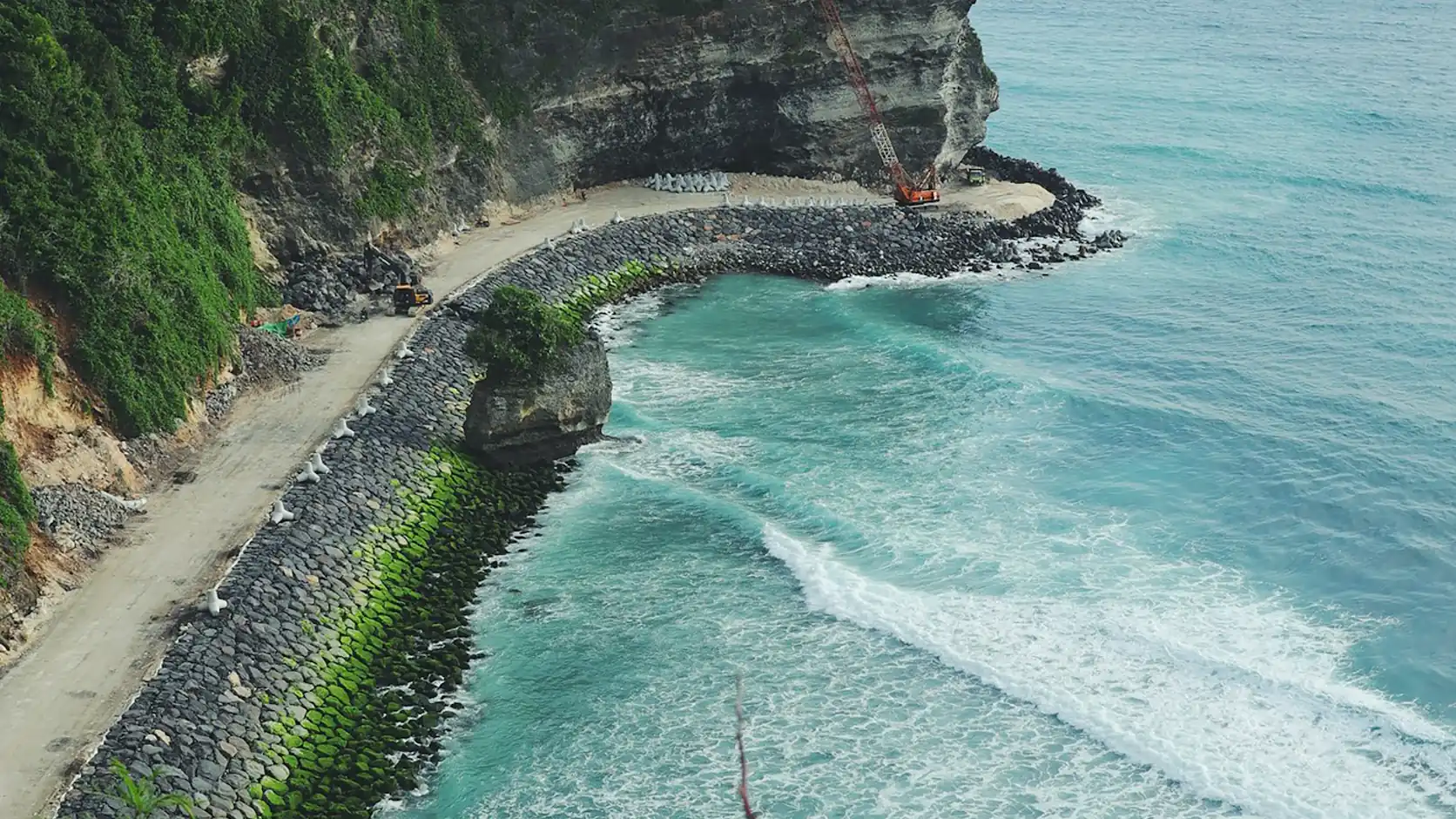 Real coastal cliffs in Uluwatu, Bali
